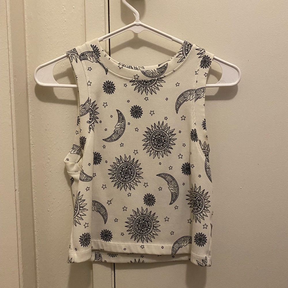 Black and White Crop Top
